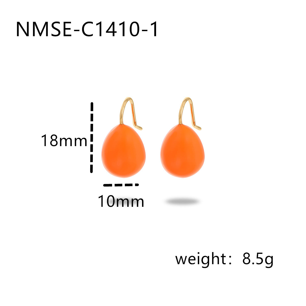 Minimalist Waterdrop-Shaped Titanium Steel Earrings with Enamel Coloring for Women, Hypoallergenic Stainless Steel Base and 925 Silver Posts, Fade-Resistant Luxury Everyday Jewelry