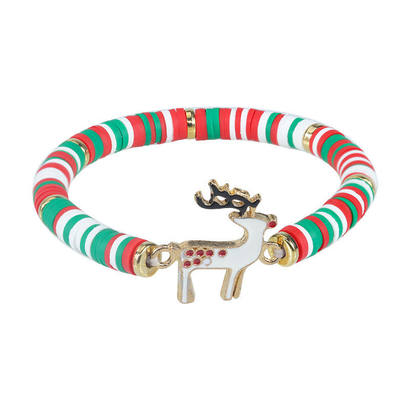 Christmas Letter Alloy Charm Bar Bracelet Unisex DIY Handmade