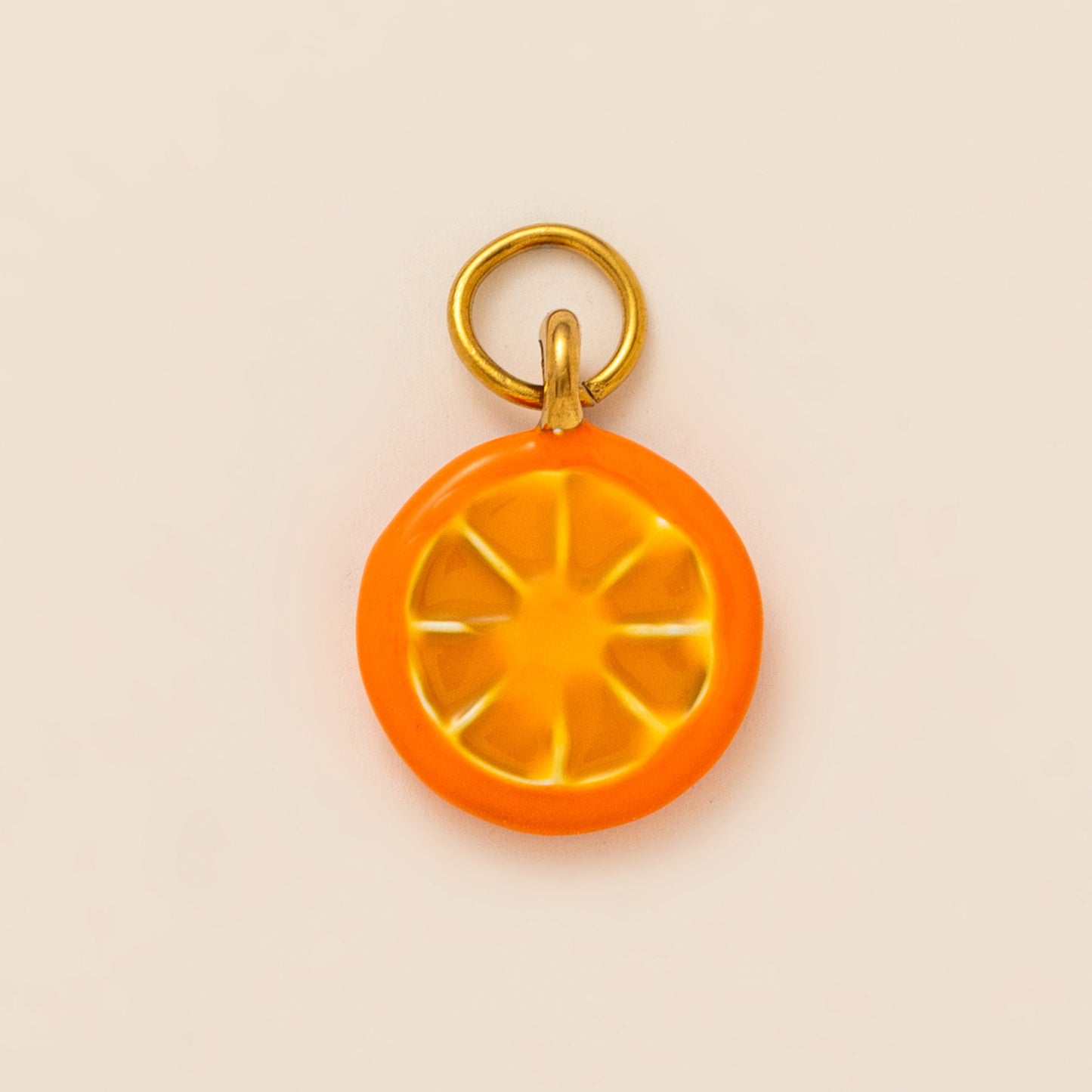 Sweet 18K Gold Plated Stainless Steel Fruit Charm Bar Strawberry Avocado Orange Pendant Accessories