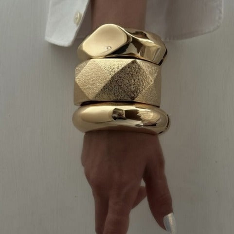 Vintage Luxury Alloy Open Cuff Bracelet