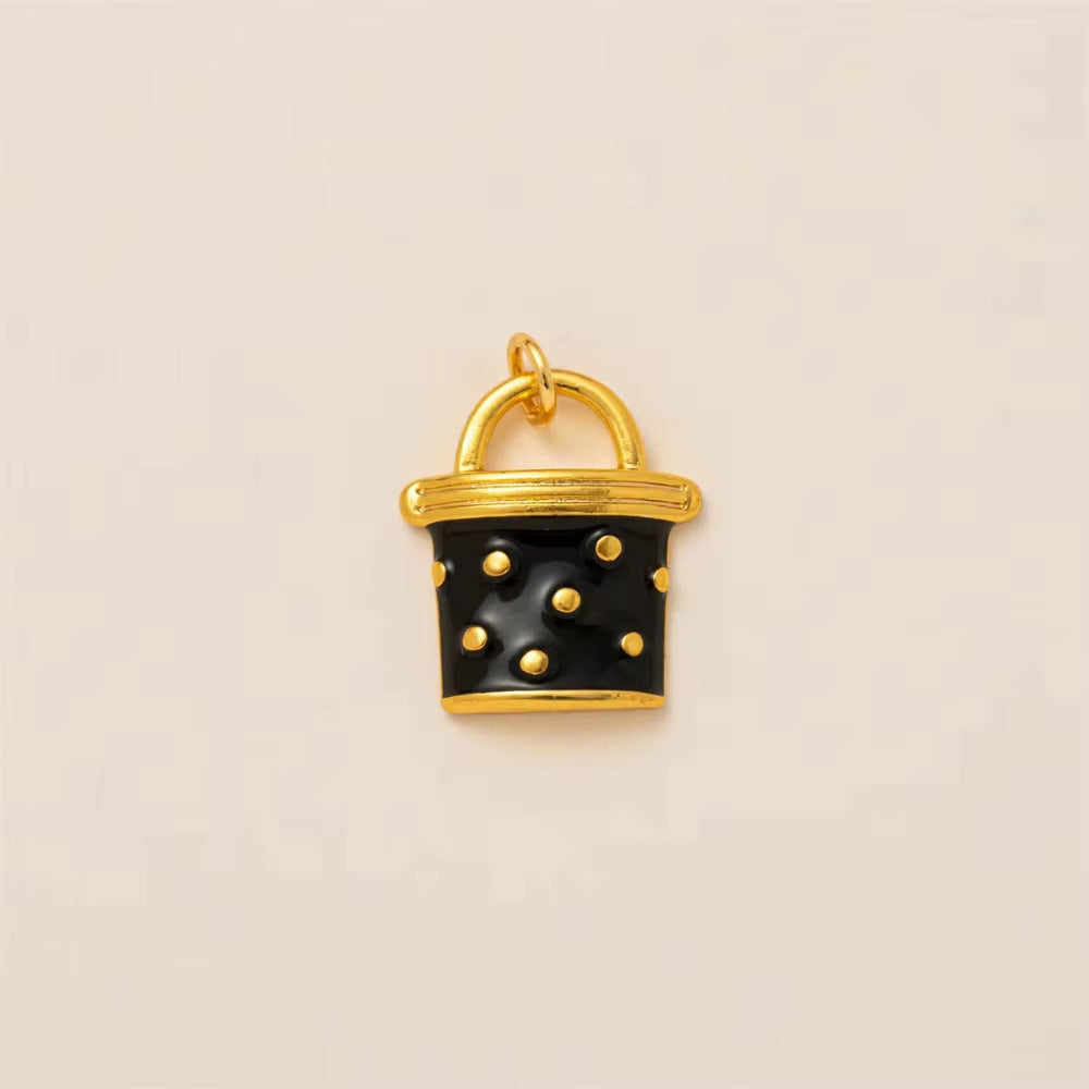 Minimalist Gold Plated Brass Pendant Necklace with Heart Moon Star Butterfly and Floral Design