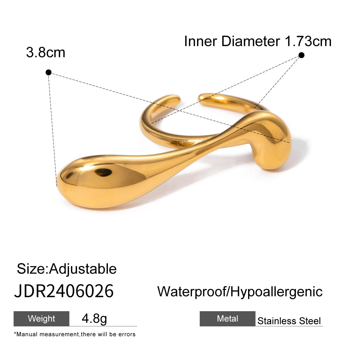Elegant Teardrop Geometric Plated Stainless Steel Earrings for Women
