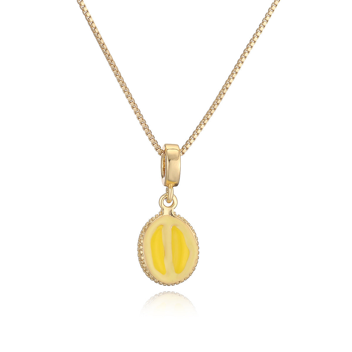 Minimalist 18K Gold Plated Brass Geometric Drip Oil Cubic Zirconia Pendant Necklace for Women