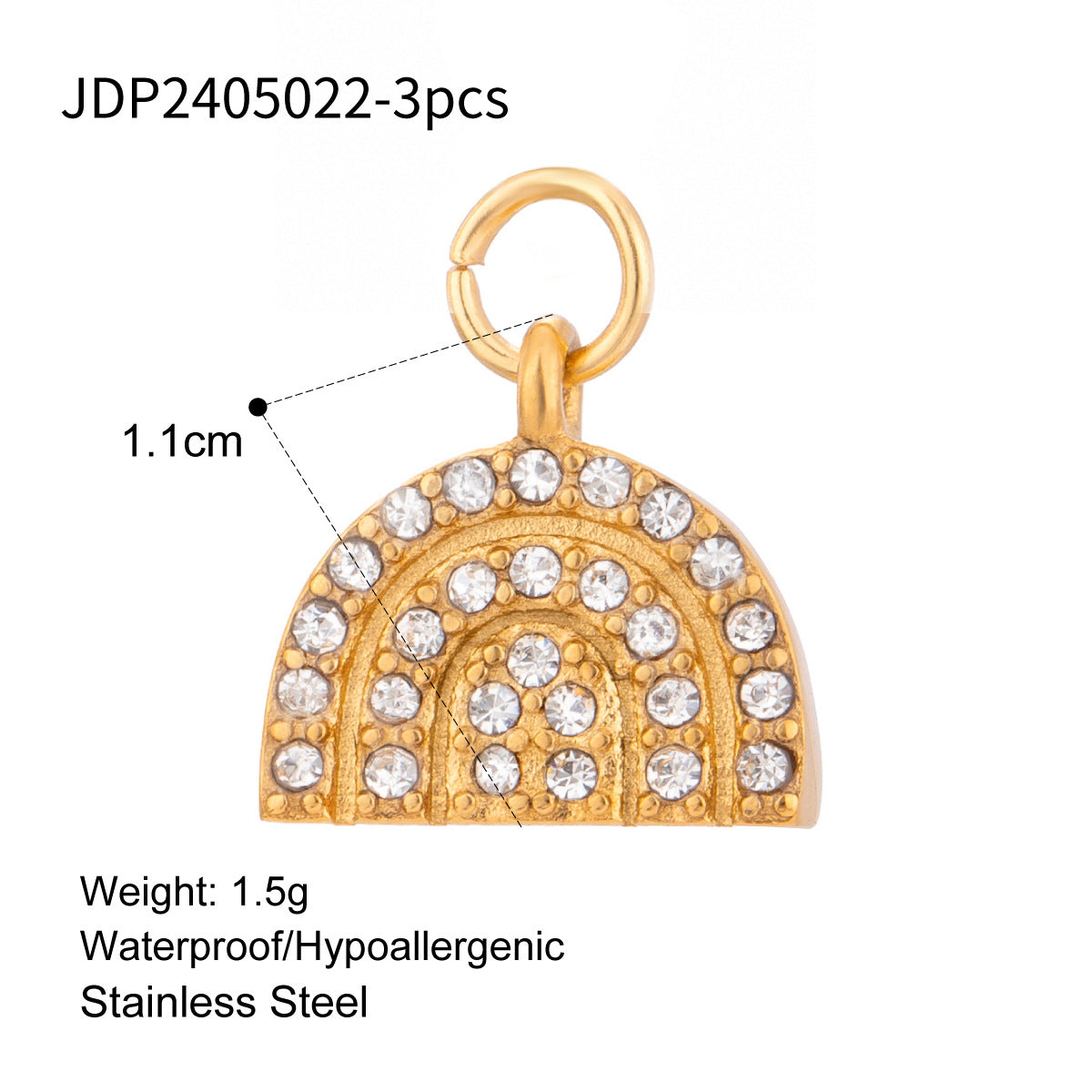 Fashion Plated Stainless Steel Titanium Steel Heart Cross Star Charm Bar