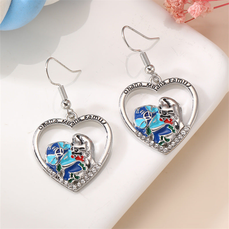 Set collana, anello e orecchini a perno con ciondolo a fiocco in lega, minimalist, per bambine, con intarsio in perle