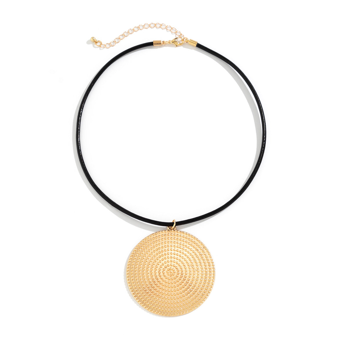 Gargantilla de aleación geométrica minimalista con colgante roscado y estética minimalista moderna