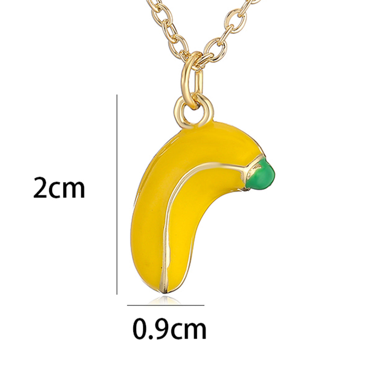 Barra de Abalorio de Frutas Esmaltadas Minimalistas con Baño de Oro de 18K