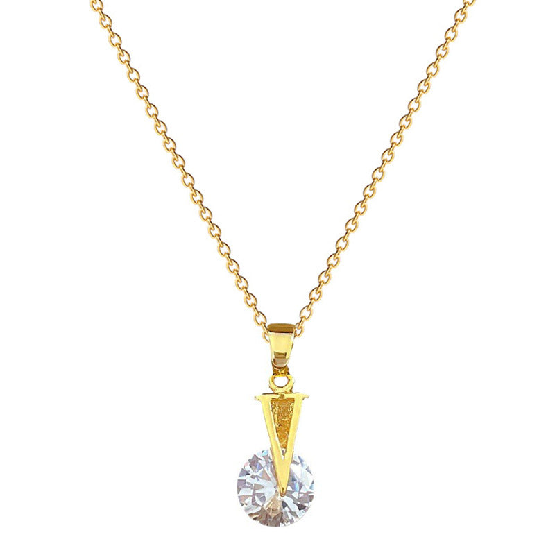 Collar Colgante de Luna Geométrica Minimalista para Mujer y Hombre Cadena Fina de Acero Inoxidable para Clavícula con Acentos de Circonita