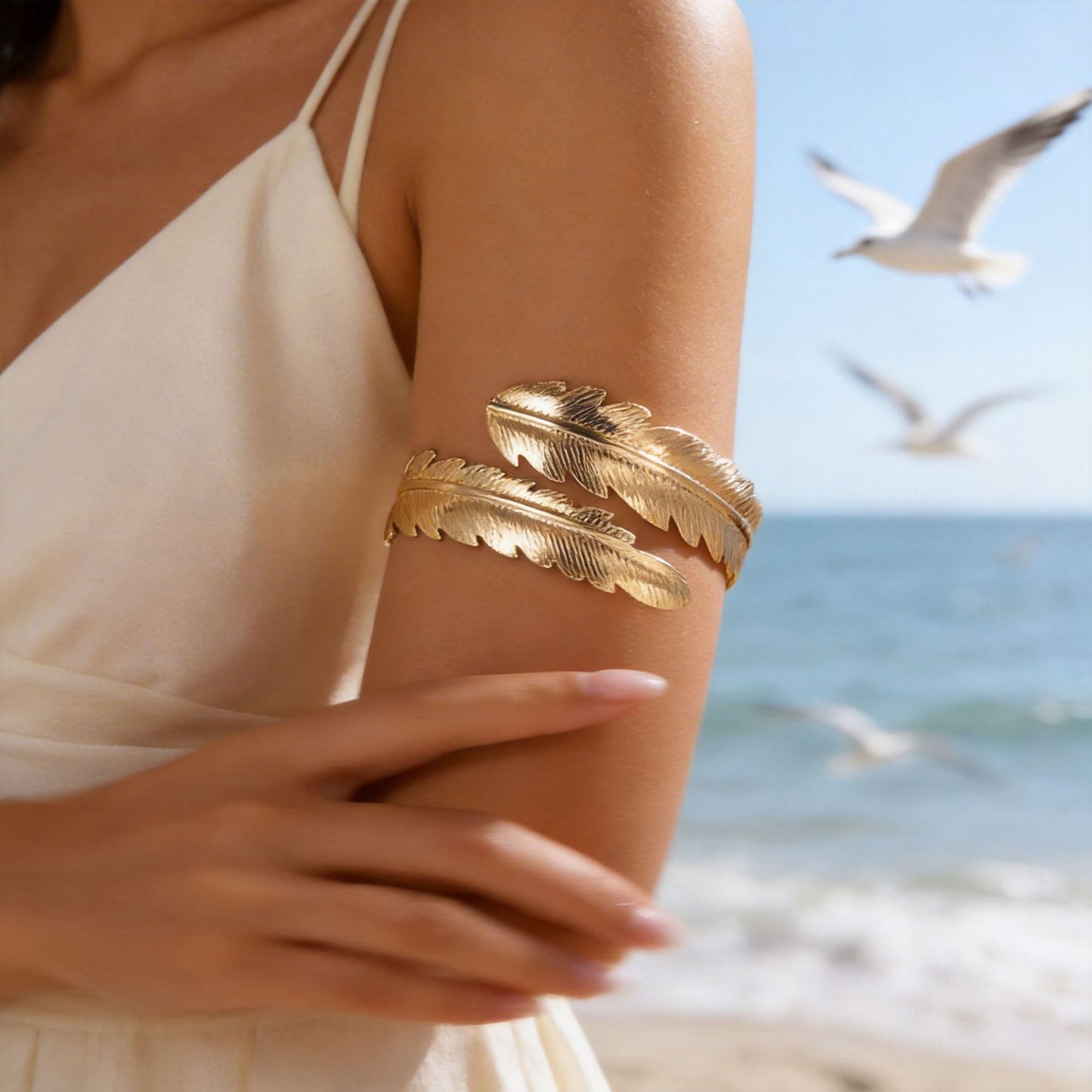 Punk Hip-hop Minimalist Leaf Wave Geometric Hollow Open Cuff Bracelet Alloy Plated for Women and Men