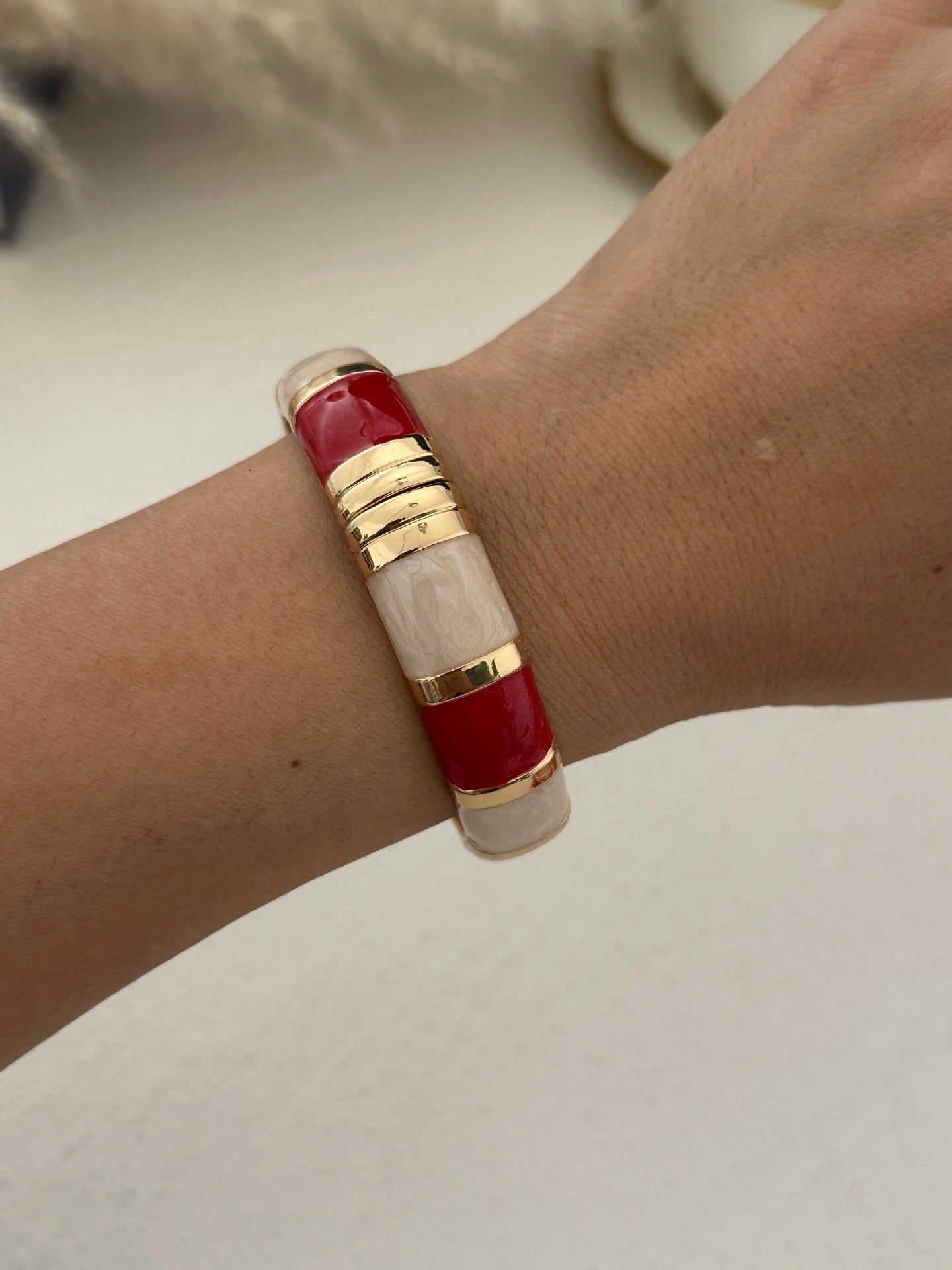 Bracciale bohémien in lega smaltata a goccia, rotondo ovale, geometrico da donna