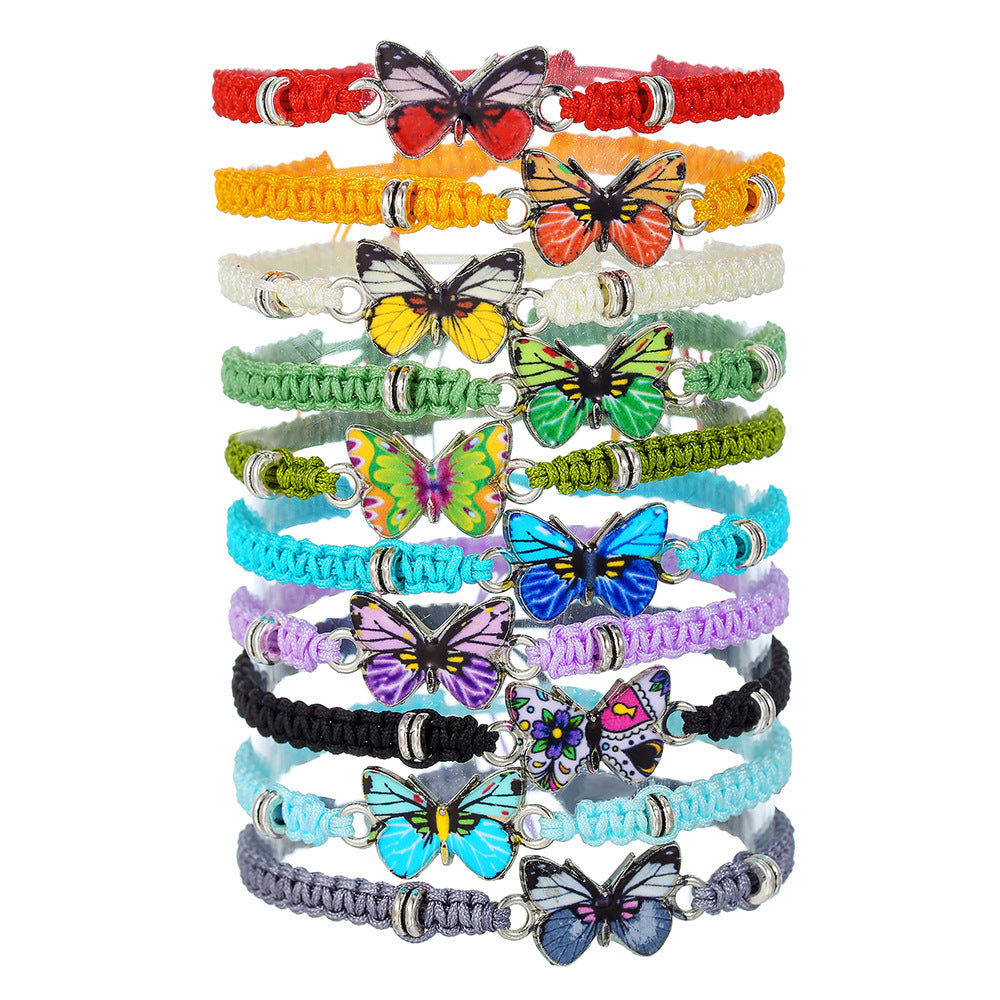 Geometric Butterfly Alloy Acrylic Bracelet