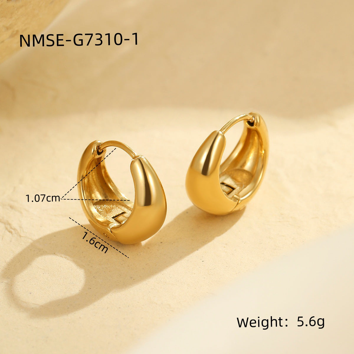 Minimalist Geometric Stainless Steel Ear Cuffs with Plating Finish for Women Fashion Earrings
