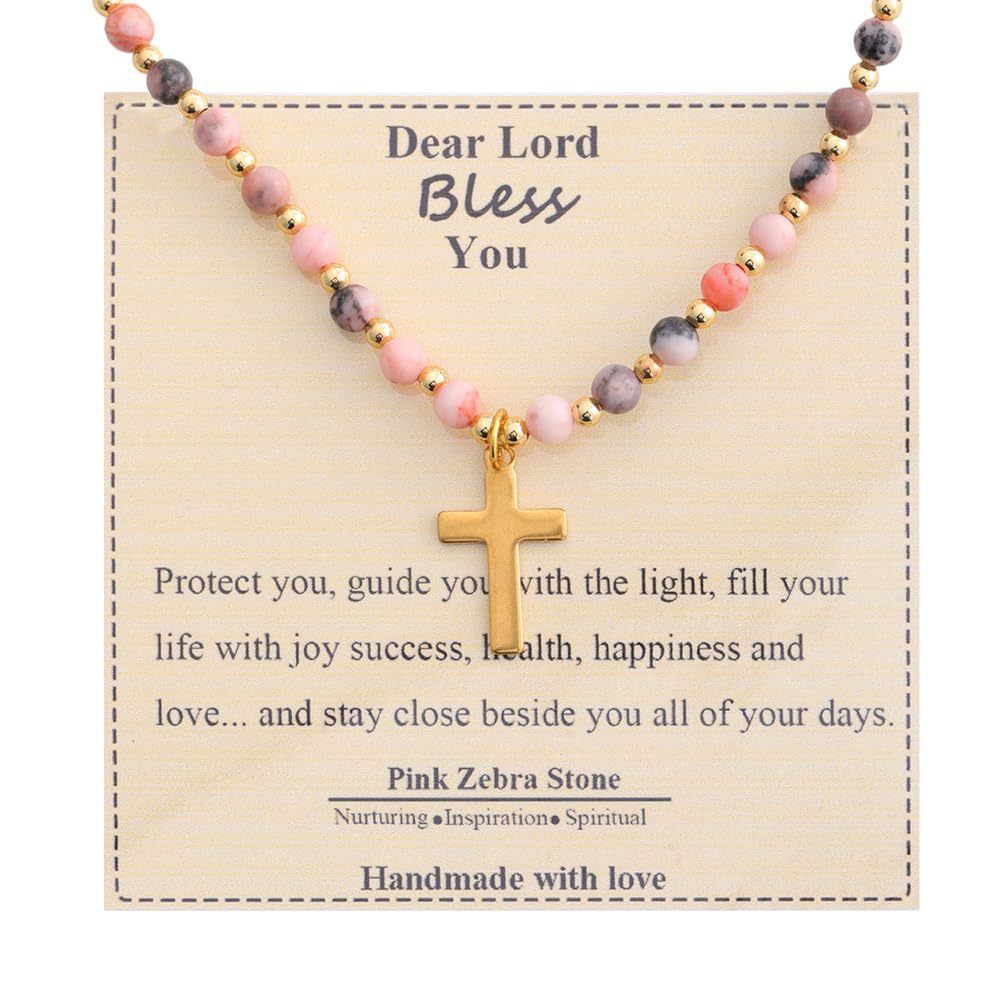 Elegant Geometric Cross Alloy Pendant Crystal Ball Chain Necklace for Women