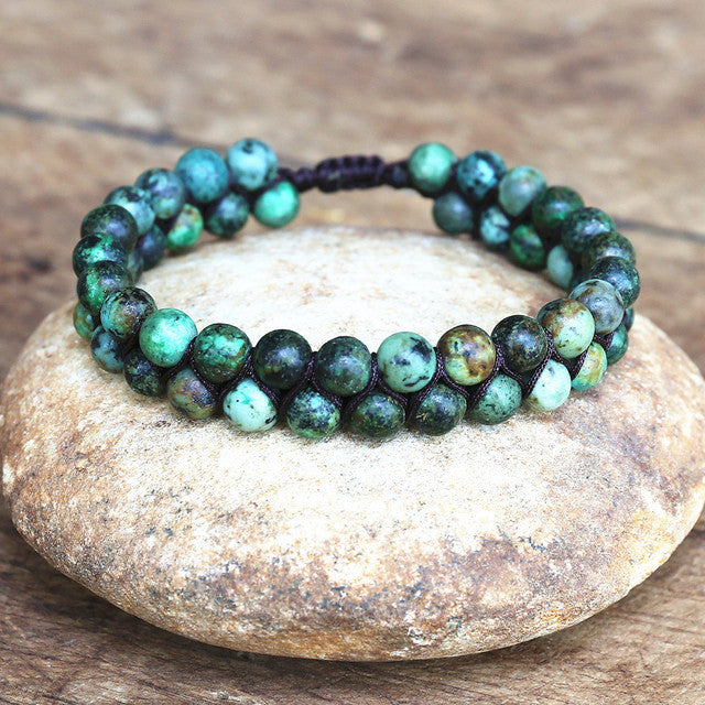 Personalized Handmade 6mm Round Tiger's Eye Beaded Bracelet with Musical Note Charm Adjustable Unisex Jewelry