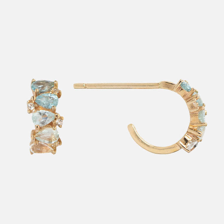 Pendientes de cobre con pasador en forma de U geométricos vintage y acabado galvanizado para mujer
