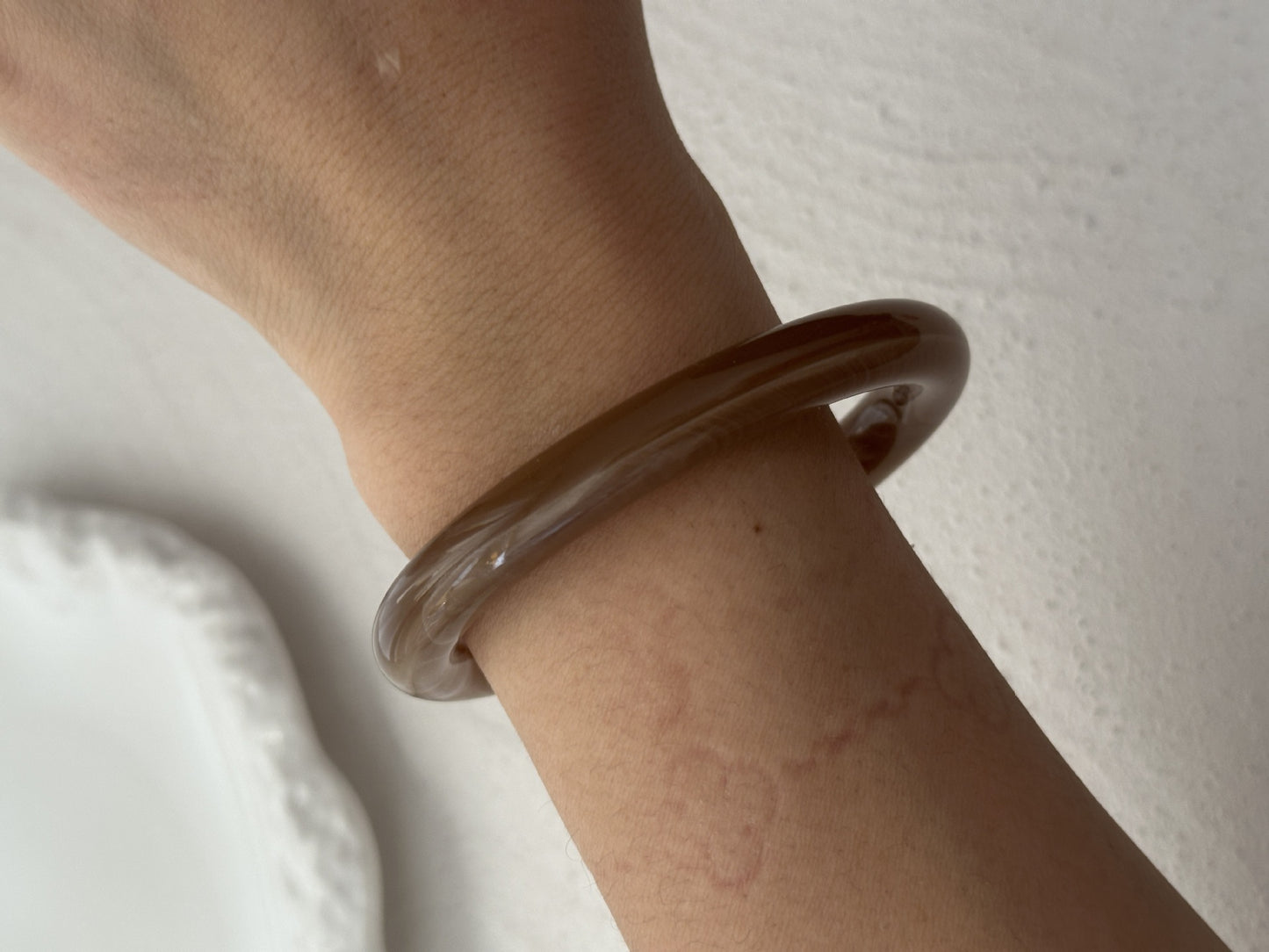 Geometric Acrylic Plated Bangle for Women