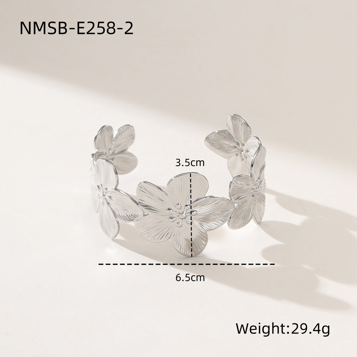 Bracciale da donna in acciaio inossidabile geometrico alla moda con placcatura in oro 18K