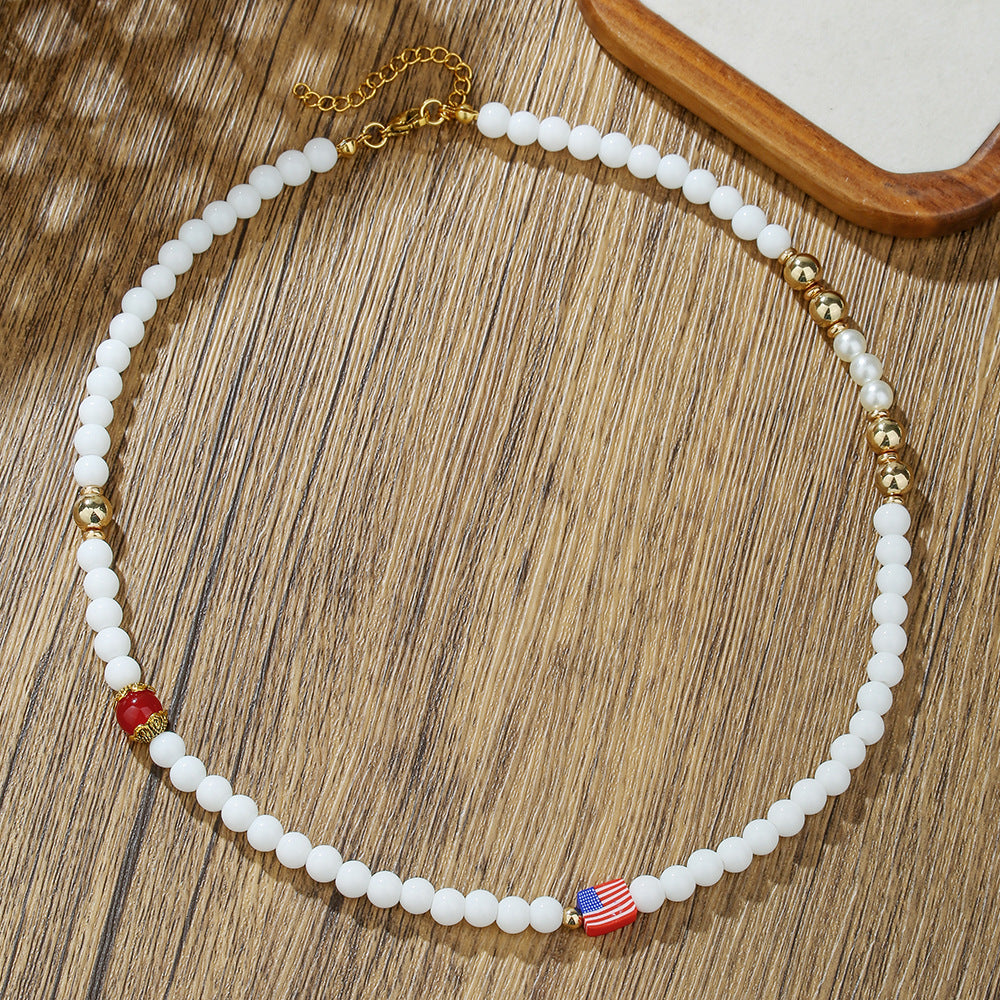 Handmade Crystal Beaded Necklace for Men