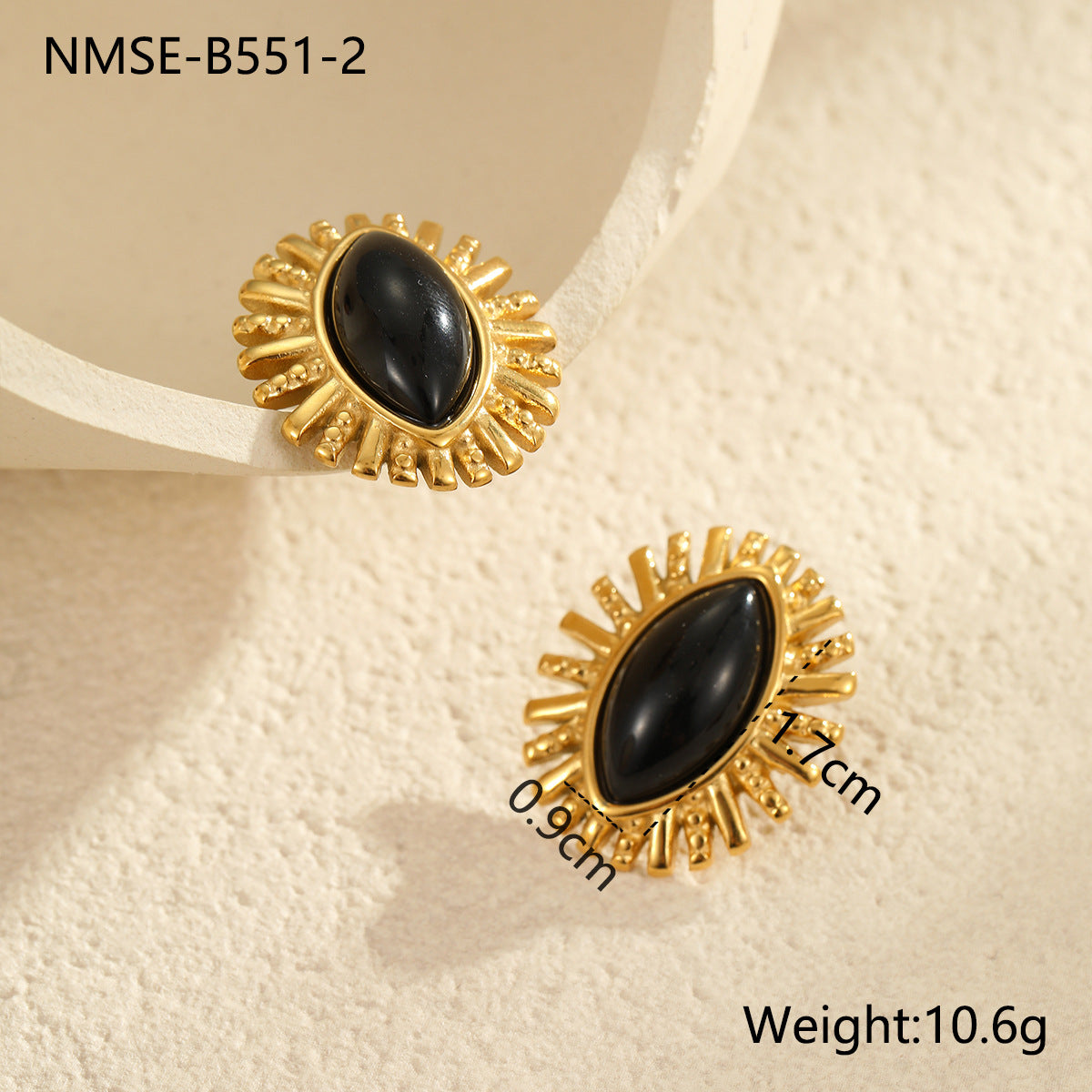 Minimalist Geometric Stainless Steel Stud Earrings with Plated Finish for Women