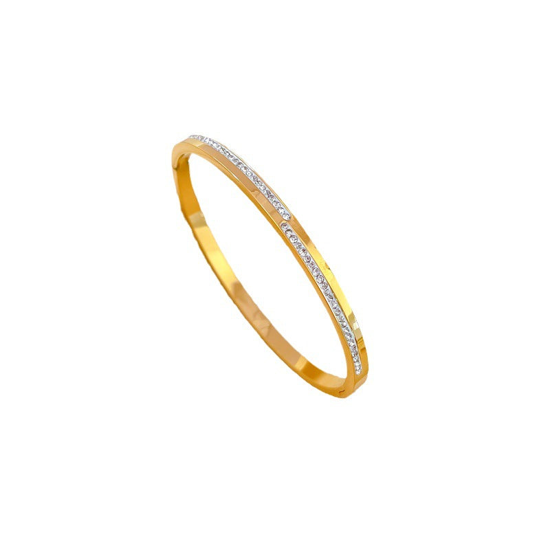 Vintage Minimalist Retro Ethnic National Style Titanium Steel Bracelet