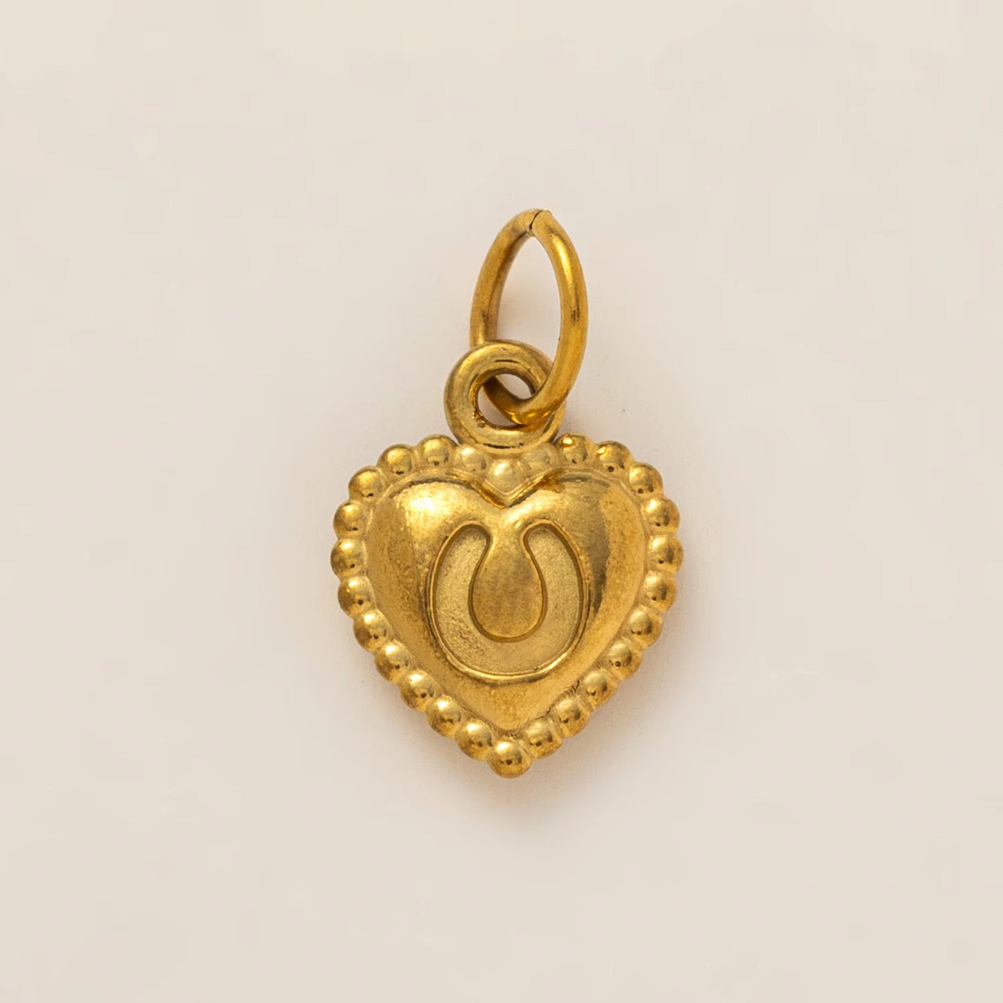 18K Gold Plated Stainless Steel Heart Charm Bar PVD Coated Pendant