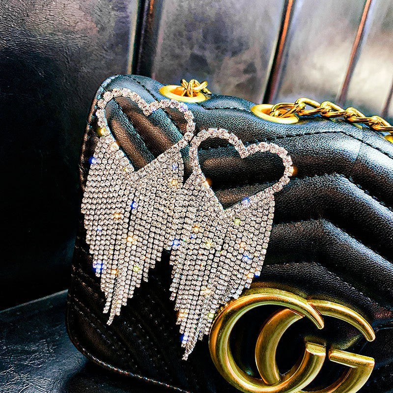 Orecchini a perno di lusso con lega geometrica irregolare e intarsio di strass, placcati argento, alla moda e versatili da donna