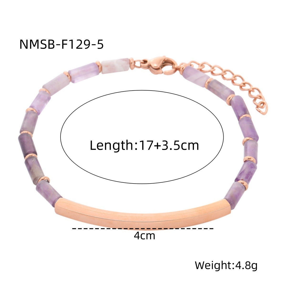 Bracciale da donna in acciaio inossidabile placcato oro 18K con motivo a nodi di bambù, design geometrico rettangolare, stile ufficio minimalista