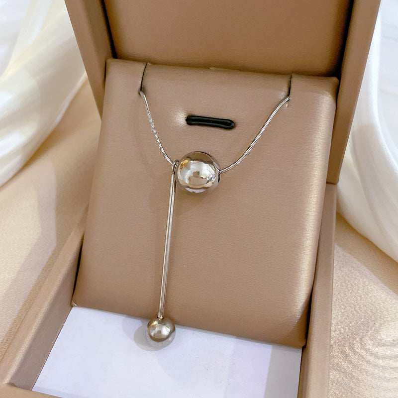 Collar Minimalista de Acero de Titanio Geométrico con Dije de Acero Inoxidable 304 Bañado para Unisex
