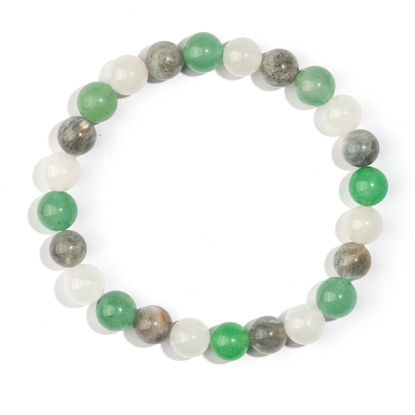 Minimalist Geometric Agate Beaded Bracelet Handmade Natural Stone Elastic Cord Jewelry Unisex