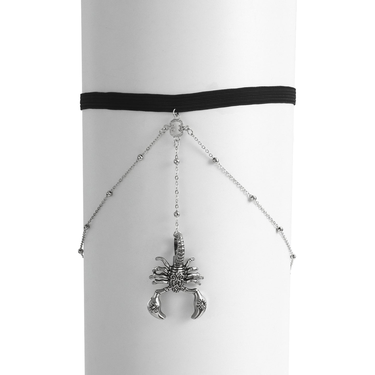 Geometric Scorpion Pendant Stretch Anklet with Tassels for Women Alloy Body Chain Fashion Multi-Layer Sexy Anklet