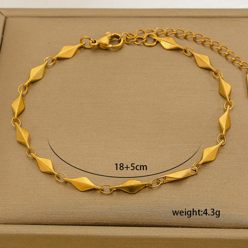 Set di bracciali multistrato minimalisti in acciaio inossidabile con placcatura sottovuoto, da indossare tutti i giorni