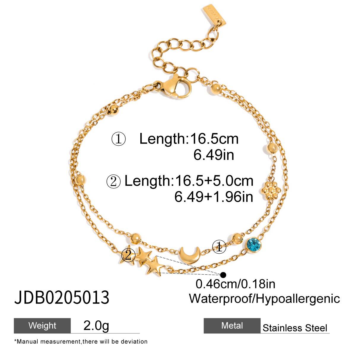 Pulsera geométrica de titanio y acero con baño de oro de 18 quilates Fashion-Commuter para mujer