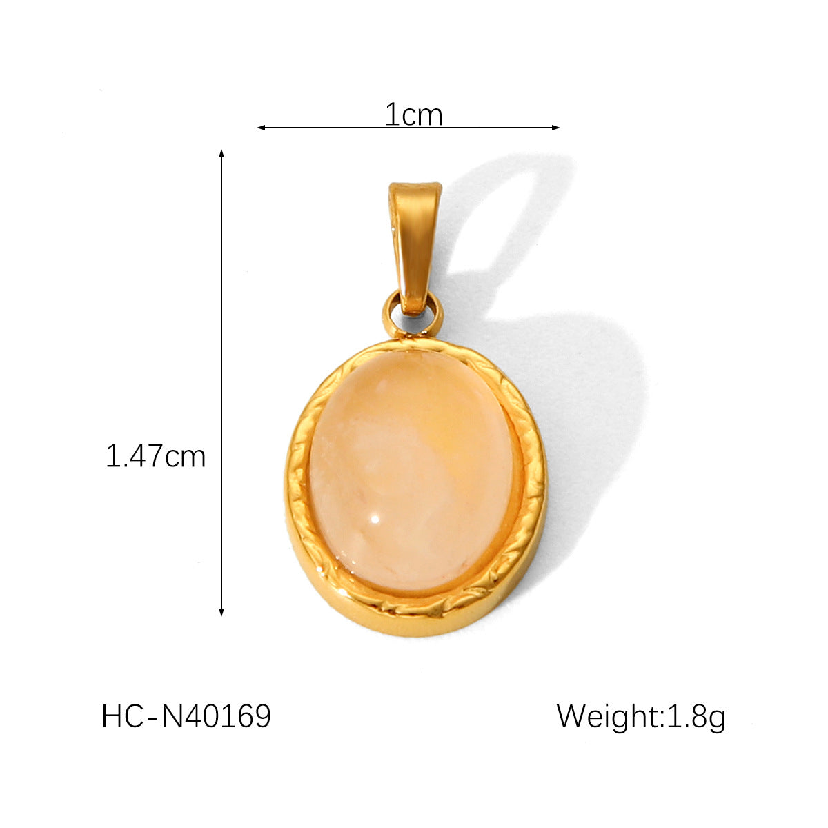Vintage Luxury Geometric Round Oval Titanium Steel Stainless Steel Plated Gemstone Inlay Charm Bar