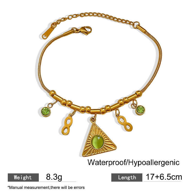Punk Geometric Plated Titanium Steel Bracelet for Unisex