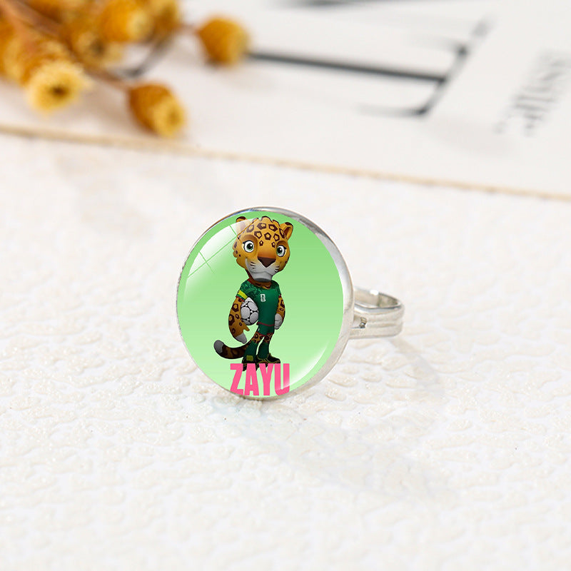 Anillo Deportivo de Aleación con Baño de Oro Joyería de Moda Unisex
