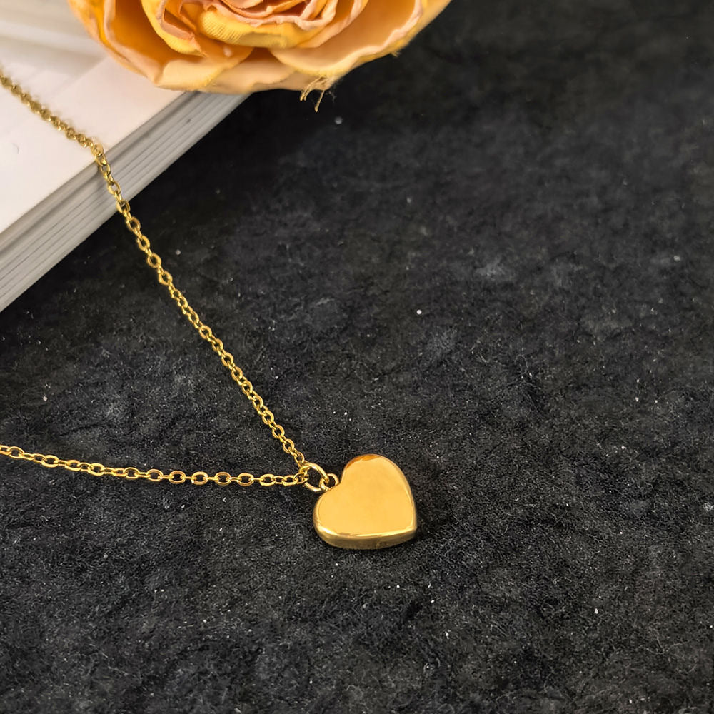 Minimalist Heart Titanium Steel Plated Necklace for Women