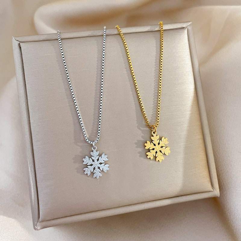 Collana girocollo minimalista in acciaio titanio geometrico con motivi floreali