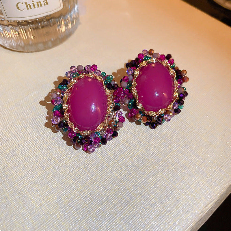 Pendientes colgantes de metal con acabado chapado, diseño floral geométrico de corazón, estilo vintage chic para mujer