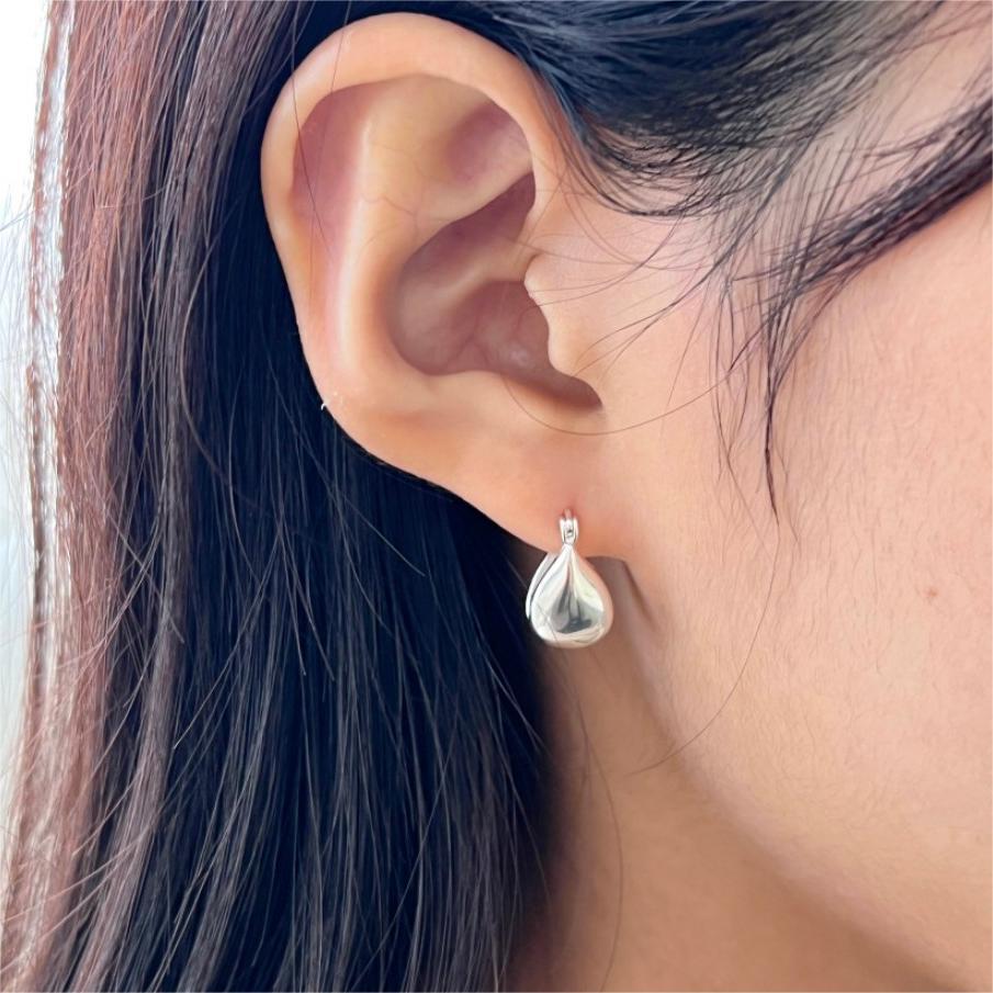 Minimalist Geometric Drop Earrings for Women in 925 Sterling Silver with Gold Plating
