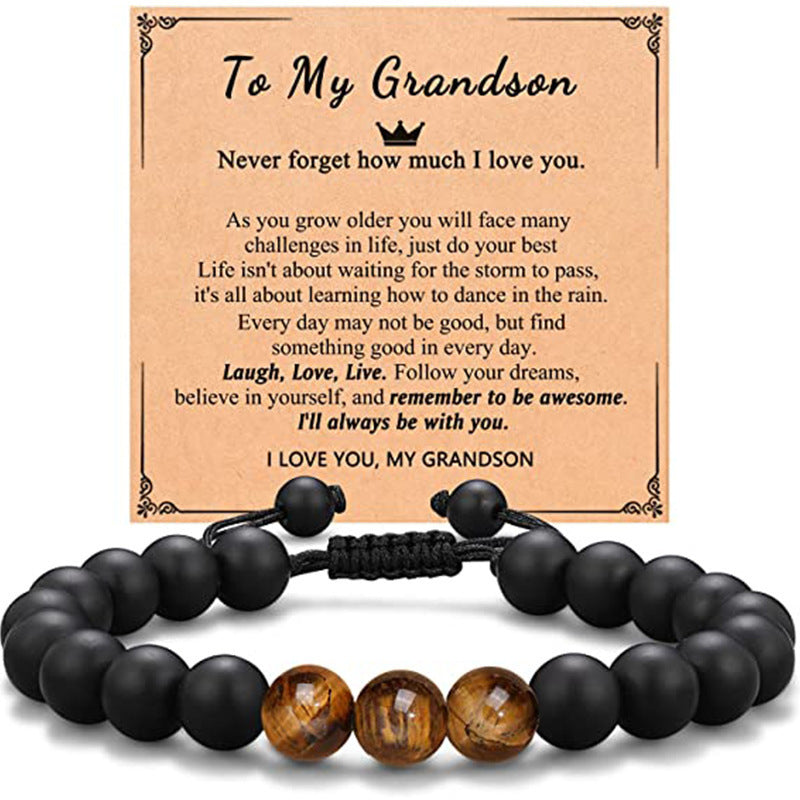 Matte Round Geometric Agate Bracelet Unisex Fashion Jewelry
