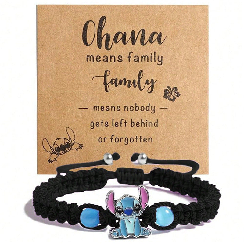 Bracciale Artigianale per Bambini con Ciondolo a Stella in Lega Ispirato al Cartone Animato della Principessa Anna