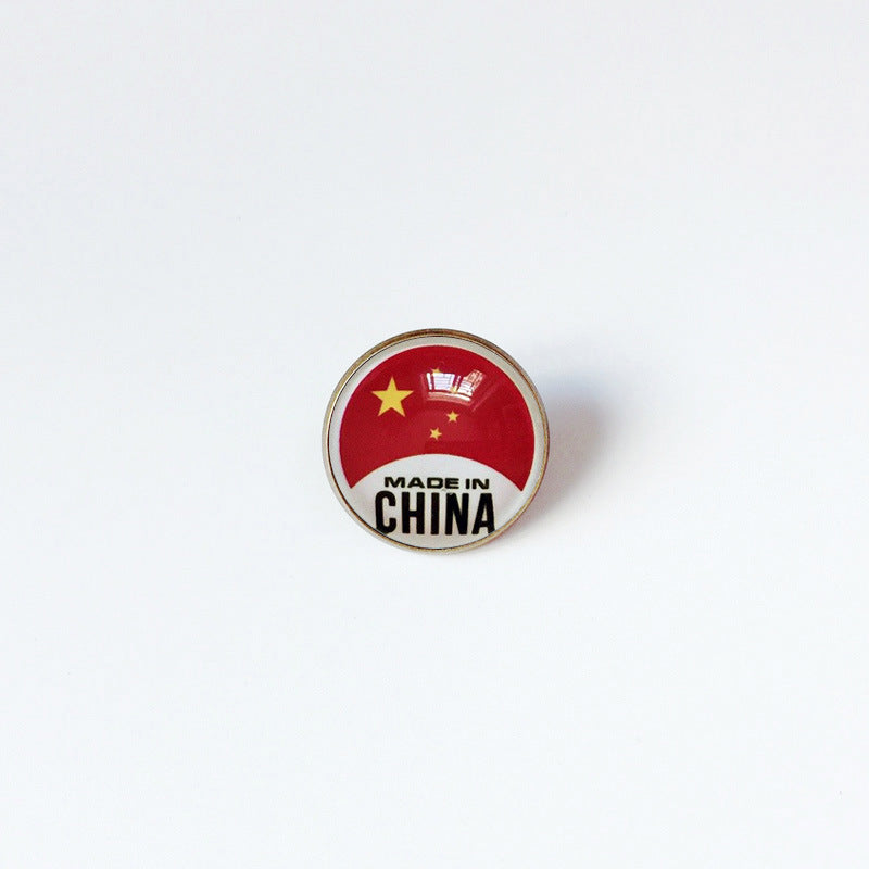 Pin de Solapa de Aleación Esmaltado Personalizado con Diseño de Bandera del Mundo para Hombres y Mujeres