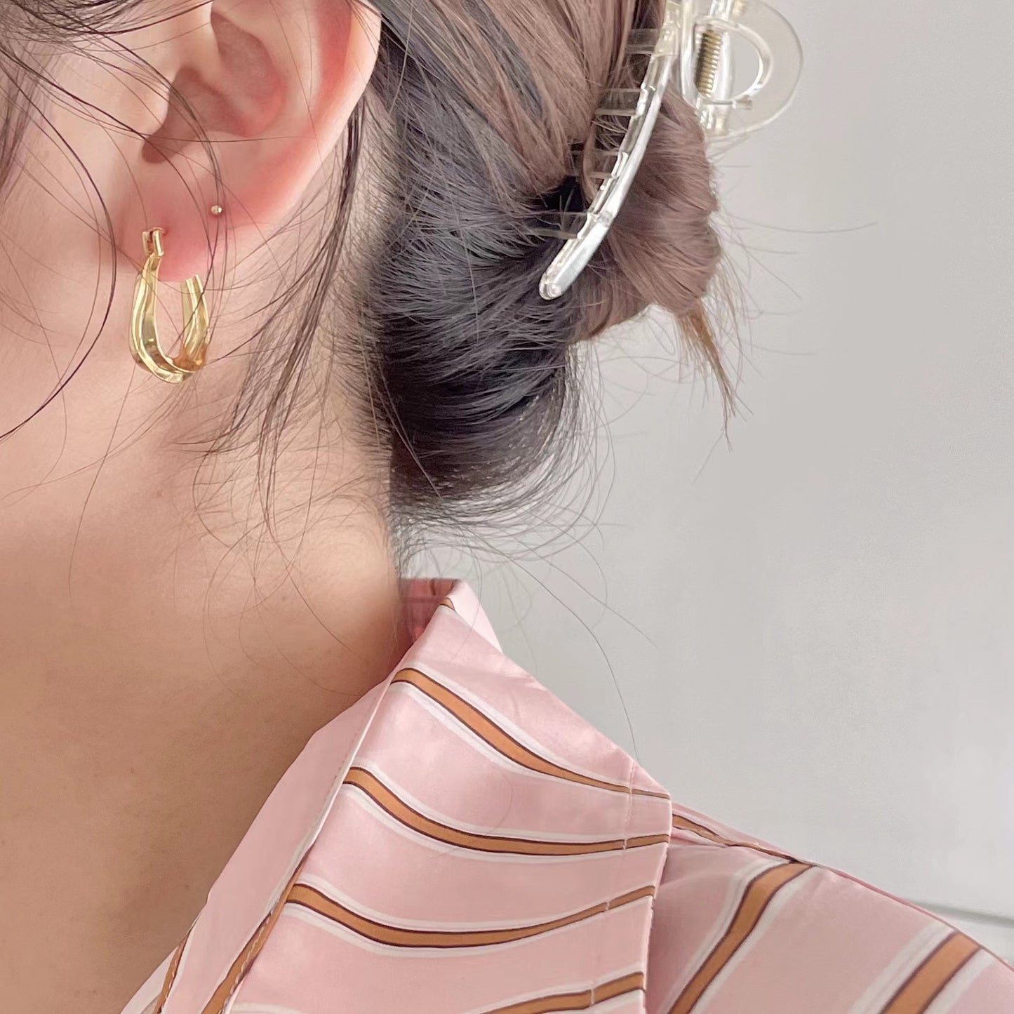 Pendientes de Plata de Ley 925 Irregulares en Forma de Lágrima con Incrustaciones de Perlas, Estilo Fresco y Dulce