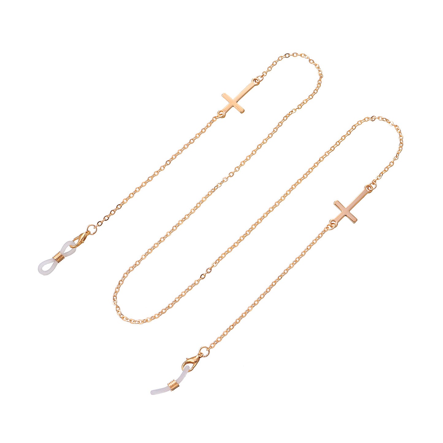 Minimalist Elegant Alloy Cross Eyeglass Chain for Women