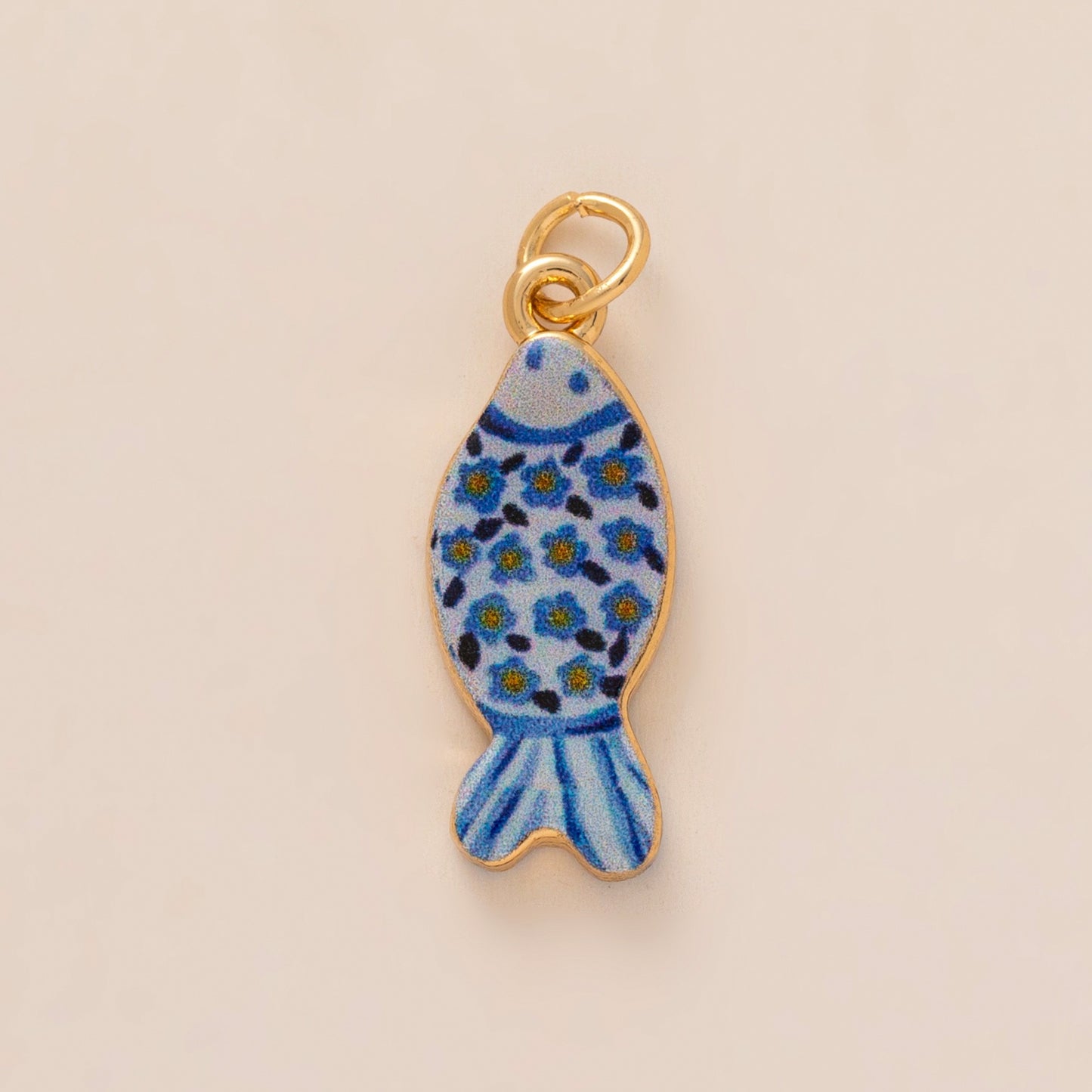 Sweet Floral Brass Plated Drip Oil Painted Cherry Boot Charm Bar Pendant DIY Accessory