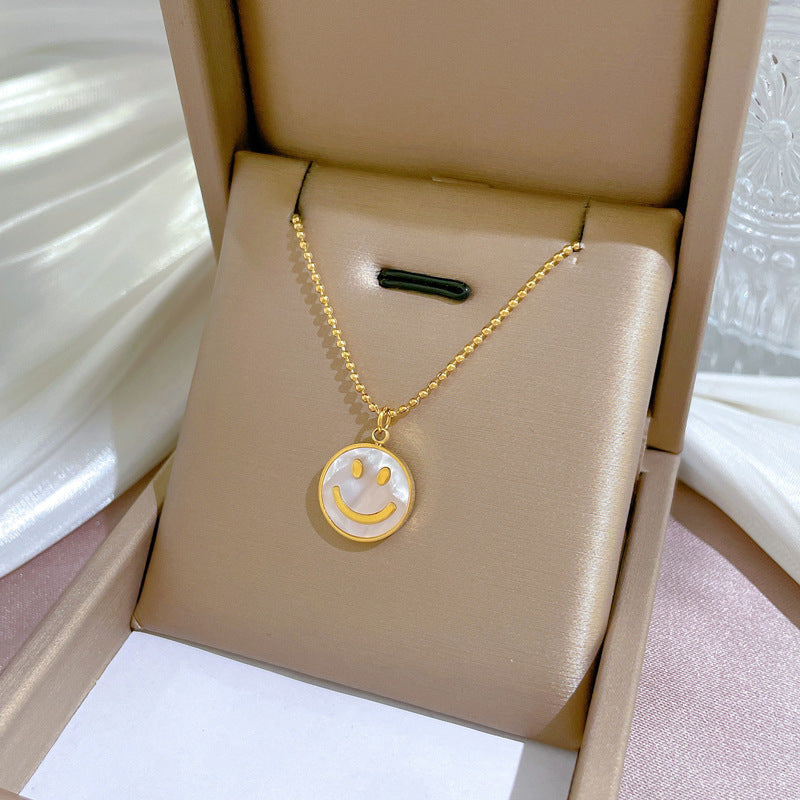 Collana Minimalista con Pendente Geometrico in Acciaio al Titanio per Donna e Uomo con Catena a Locket Dorata, Dolce e Delicata Gioielleria per la Clavicole