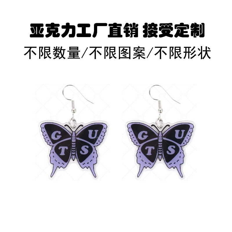 Pendientes de Halloween góticos oscuros de acrílico con araña y fantasma, diseño de insectos para mujer