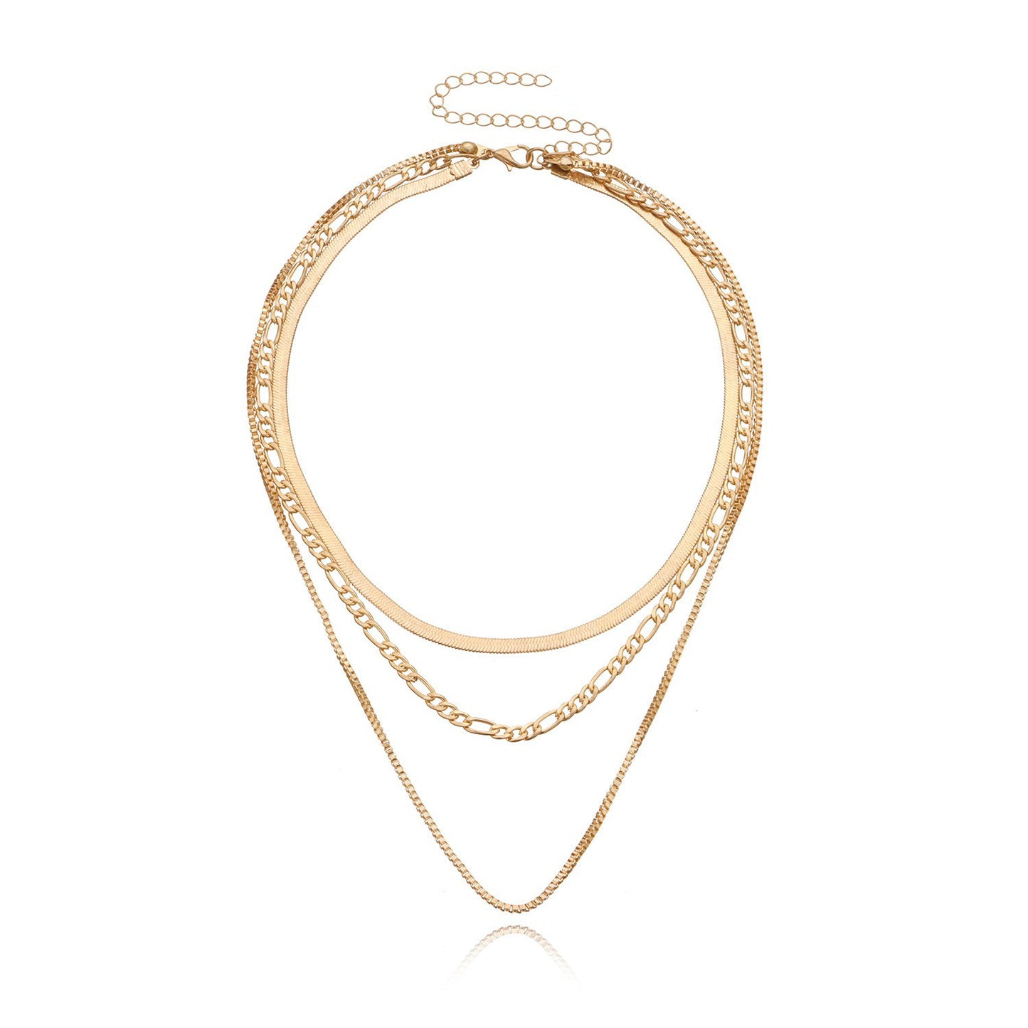 Geometric Punk Metal Blade Chain Necklace for Women - Fashion Minimalist Short Pendant Jewelry