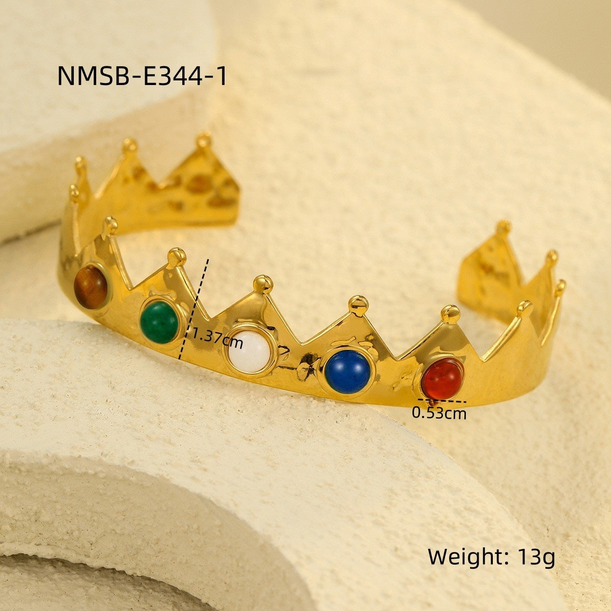 Pulsera de moda minimalista de acero de titanio para mujer con incrustaciones de piedra natural y perlas, brazalete de acero inoxidable electrochapado