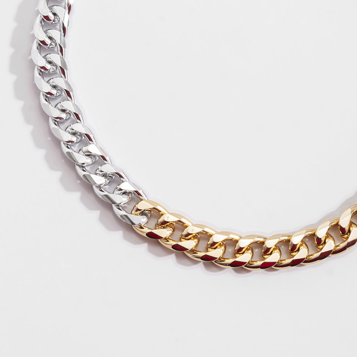 Minimalist Punk Hip-hop Plated Aluminum Alloy Letter Number Curb Chain Necklace for Women
